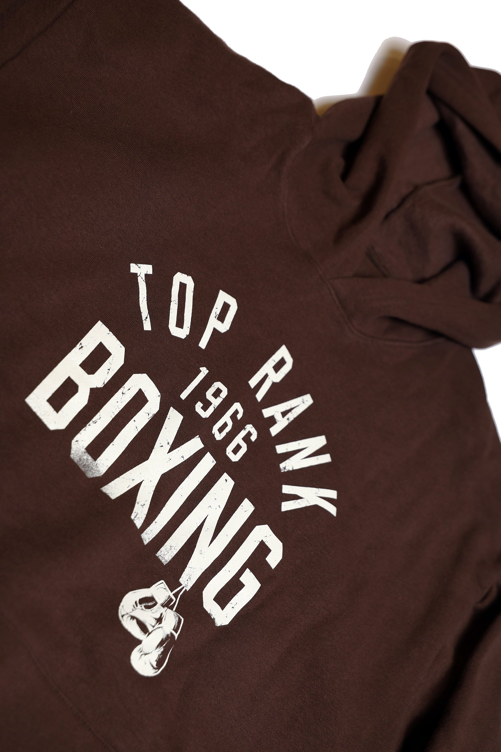Chocolate Brown Pullover Hoodie | Top Rank Boxing 1966 Official