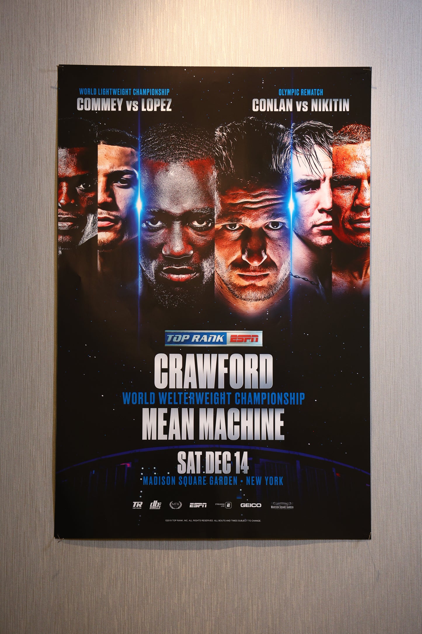 Terence Crawford vs. Mean Machine Official Event Poster (24x36)