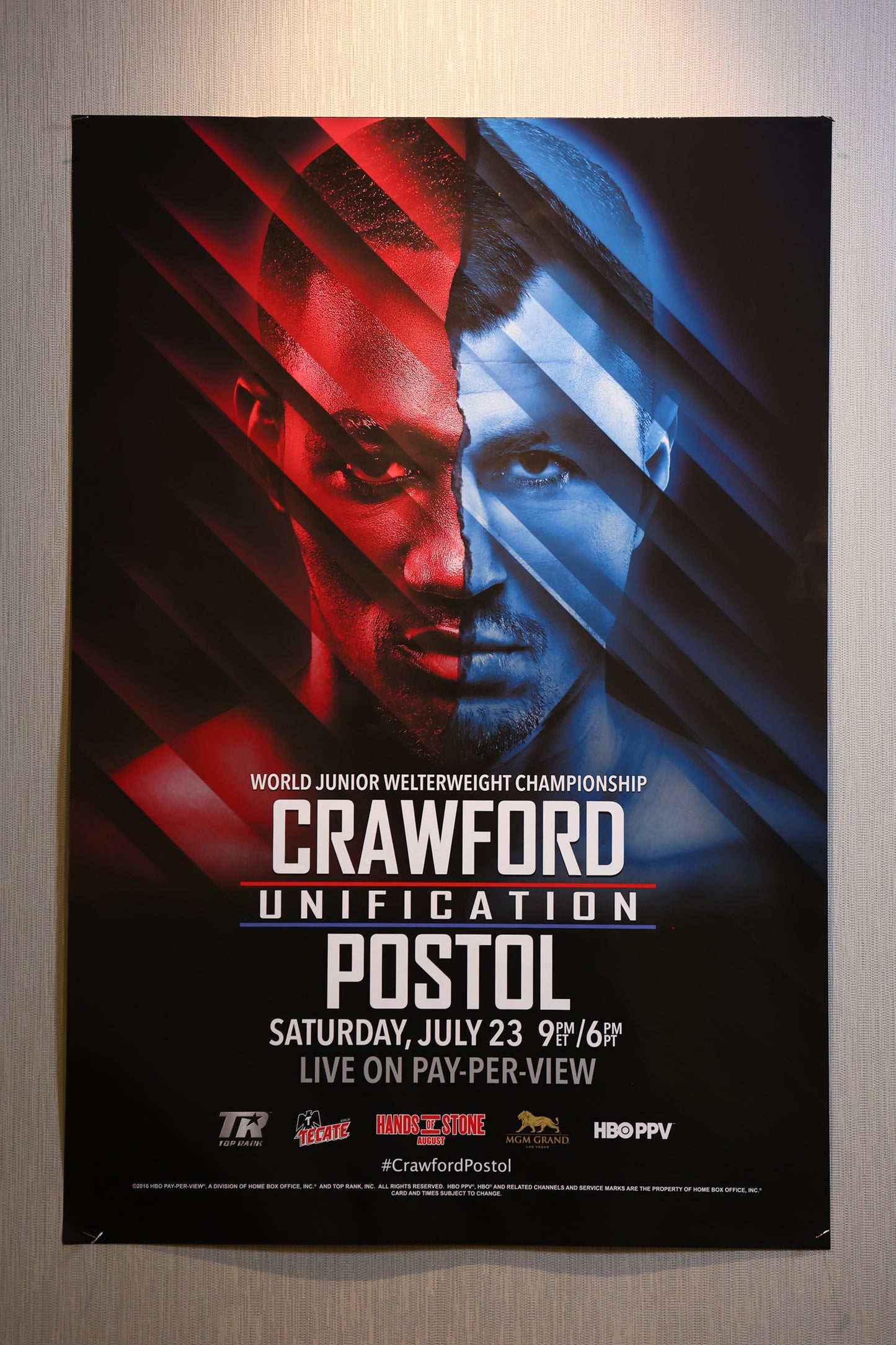 Terence Crawford vs. Viktor Postol Official Event Poster (27x40)