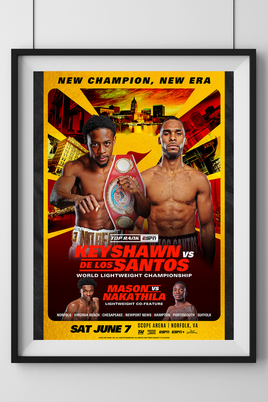 Keyshawn Davis vs Edwin De Los Santos Official Event Poster (24x36)
