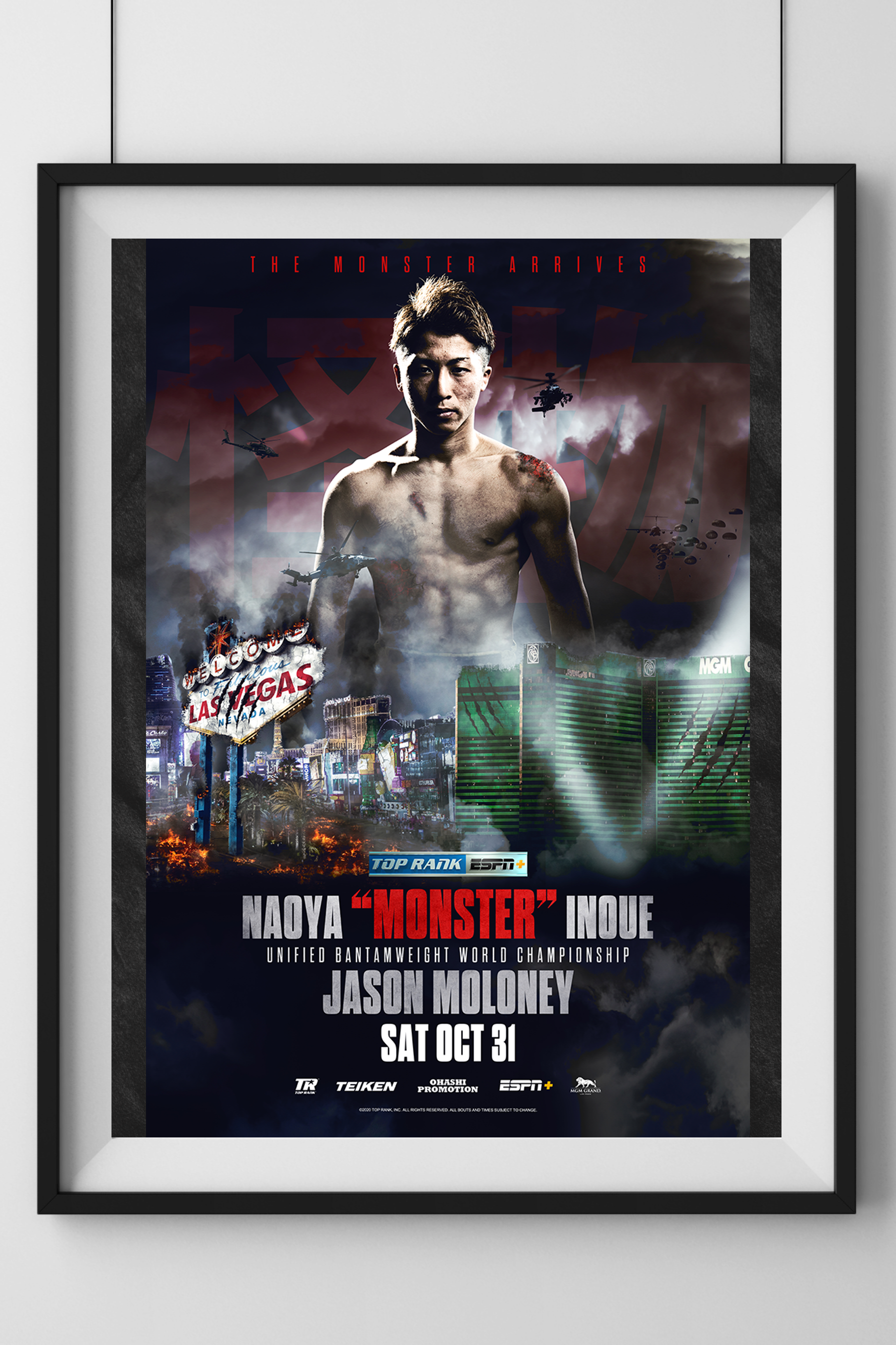 Naoya Inoue vs. Jason Moloney Official Event Poster (24x36 Naoya Inoue vs. Jason Moloney Official Event Poster (24x36