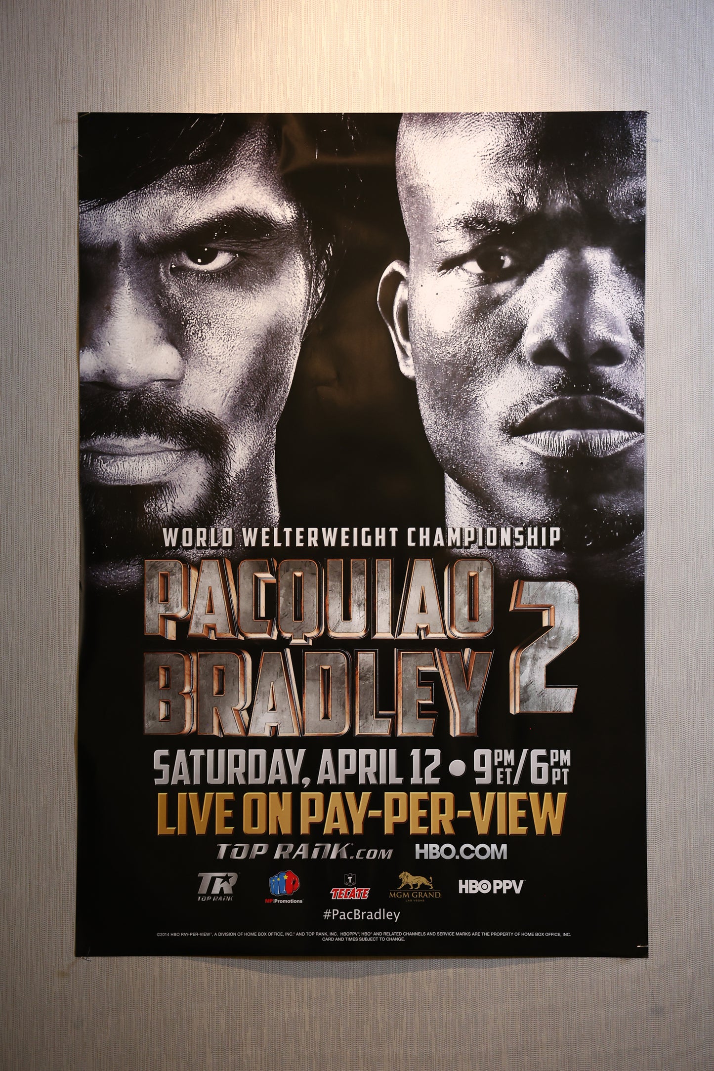 Manny Pacquiao vs. Timothy Bradley II Official Event Poster (27x40)