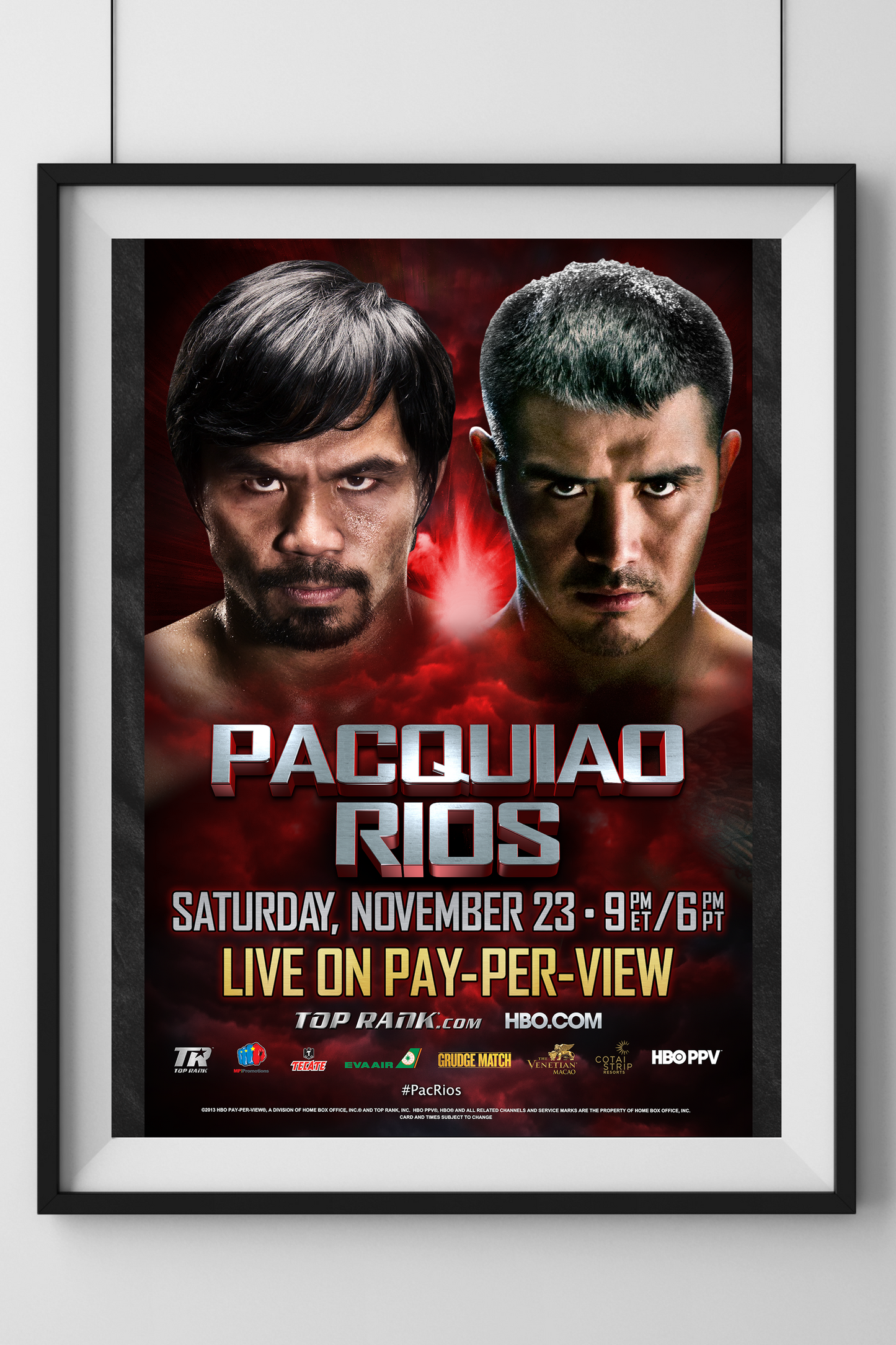 Manny Pacquiao vs. Brandon Rios Official Event Poster (27x40)