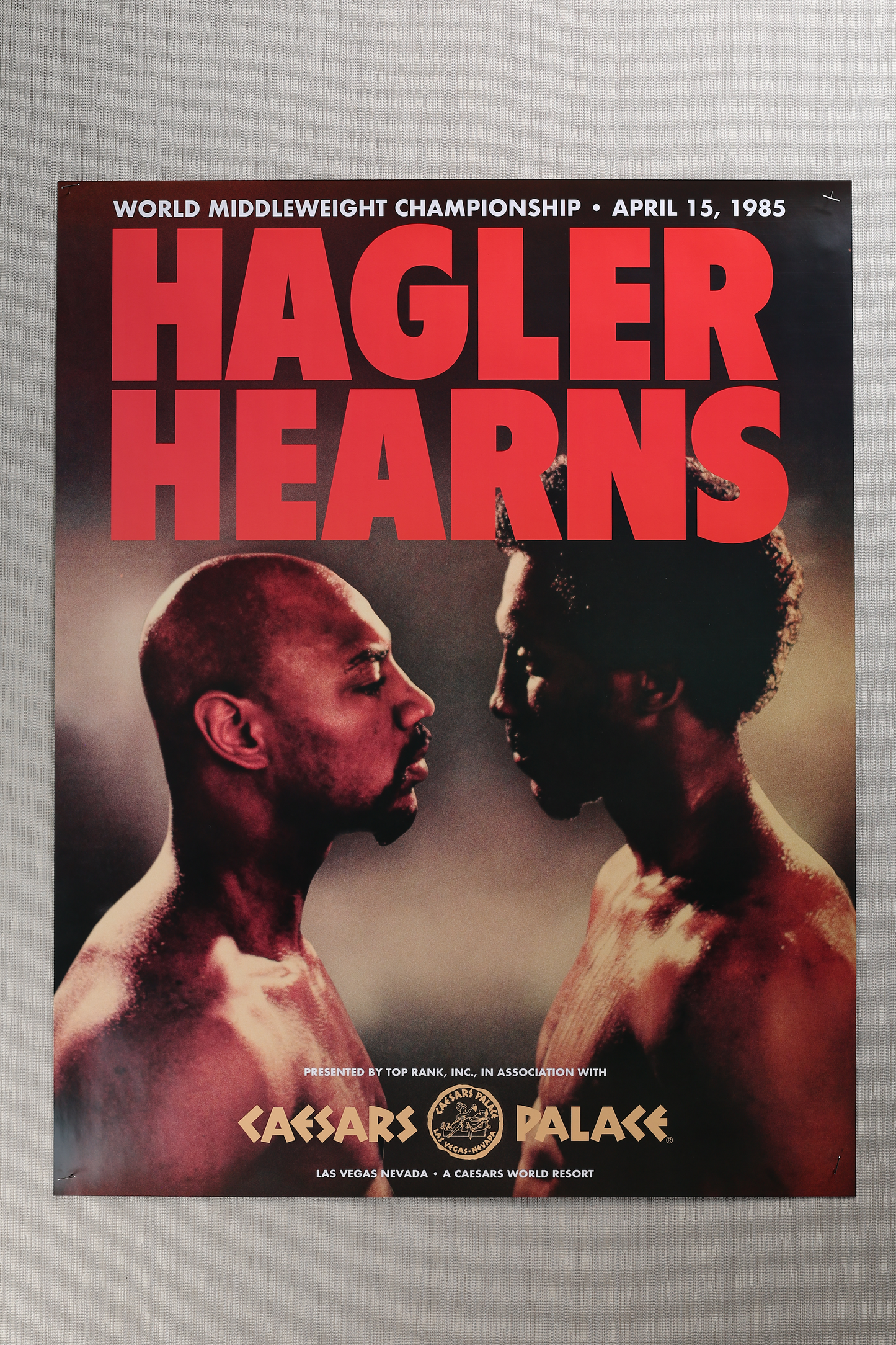 Marvin Hagler vs. Thomas Hearns Official Event Poster (24x30.5)