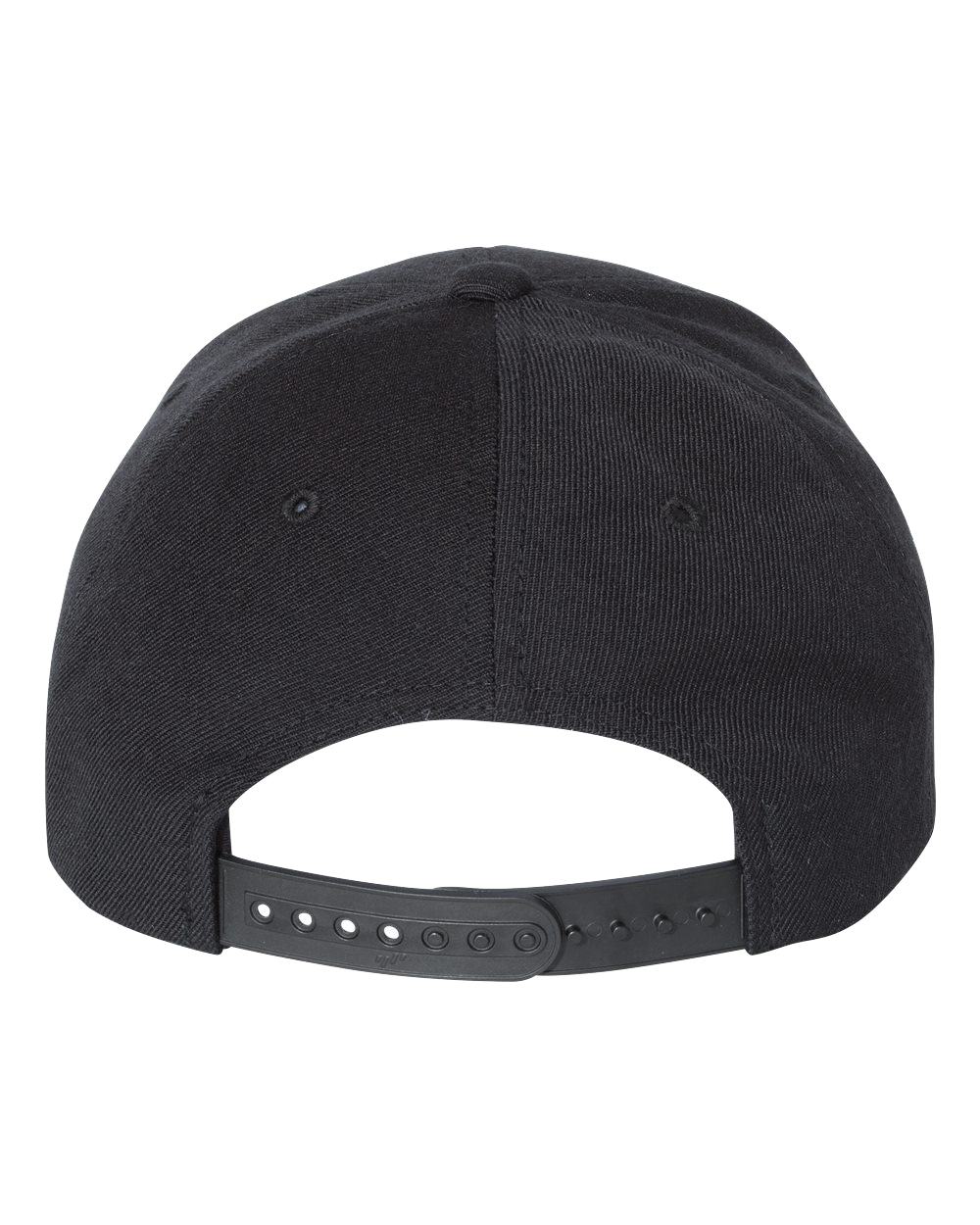 Curved Black on Black 3D Top Rank Logo Snapback Hat
