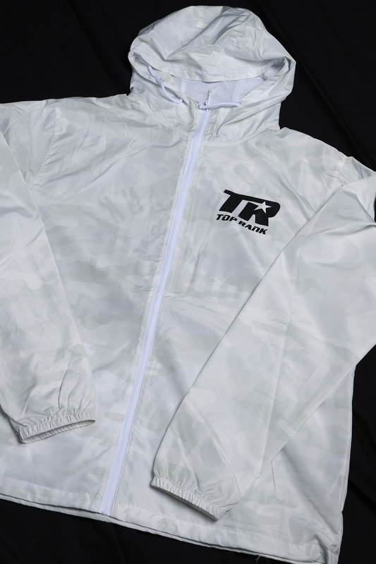 Top Rank White Camo Windbreaker