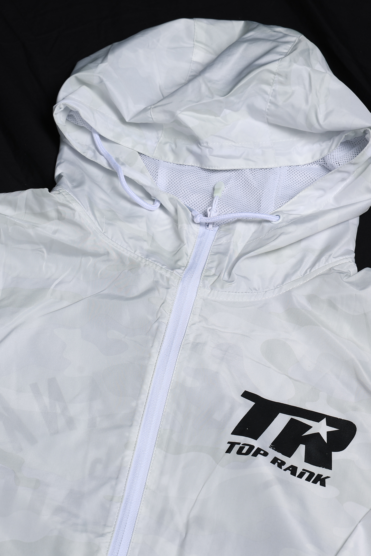 Top Rank White Camo Windbreaker