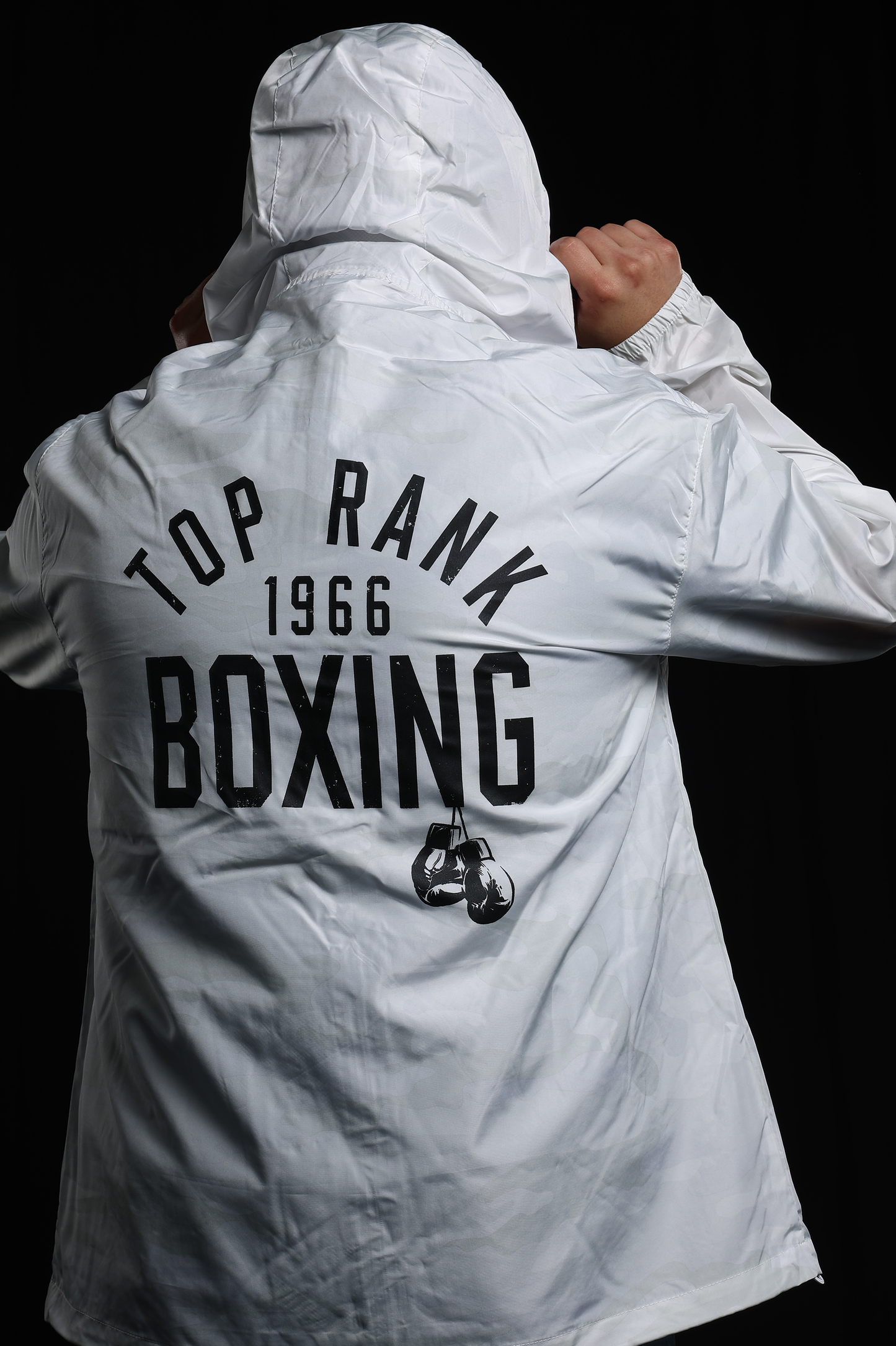 Top Rank White Camo Windbreaker