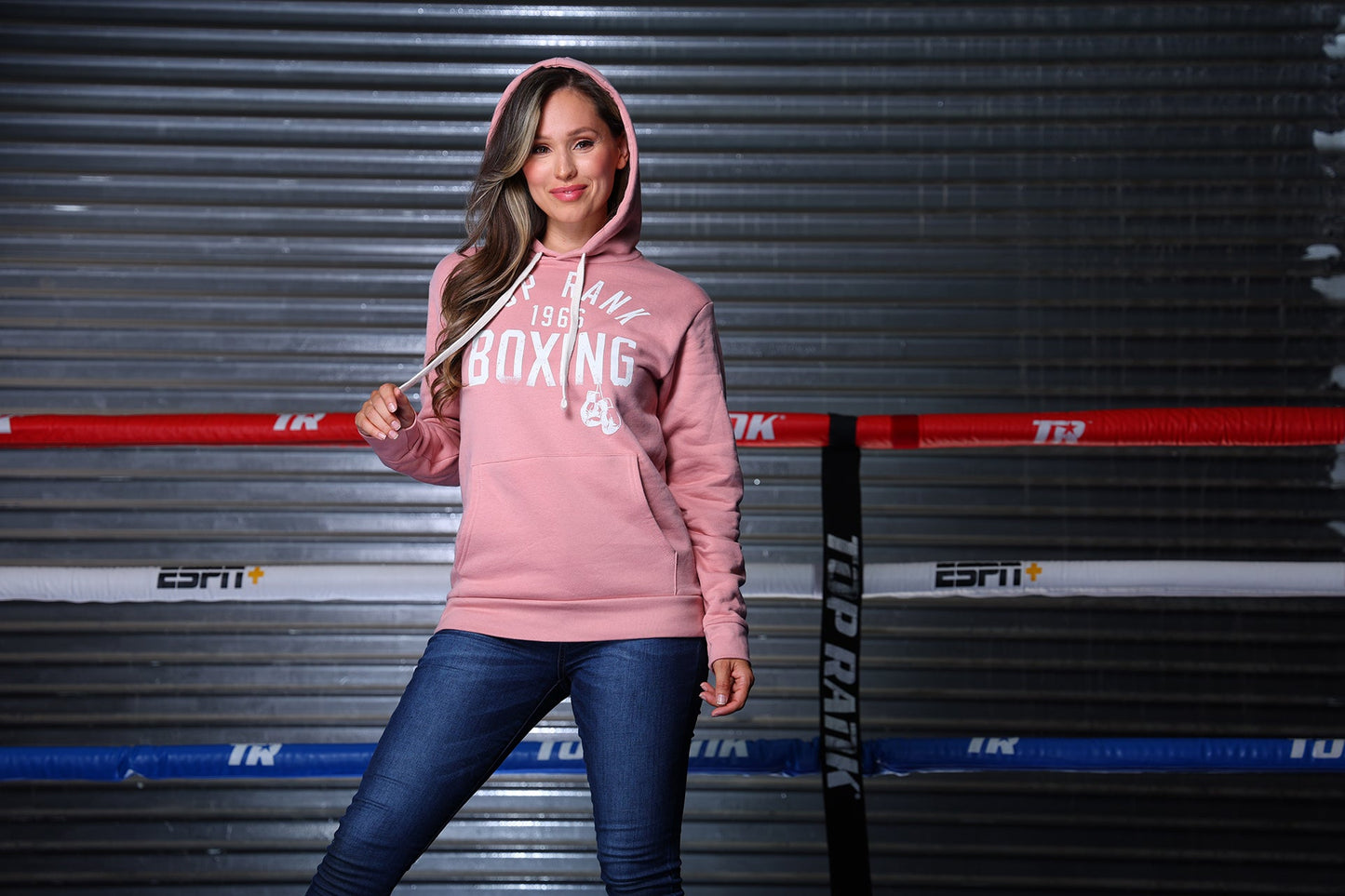 Desert Pink Top Rank Pullover Hoodie