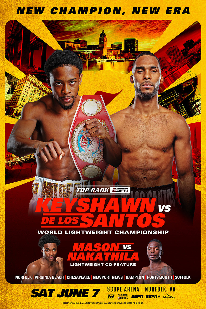 Keyshawn Davis vs Edwin De Los Santos Official Event Poster (24x36)