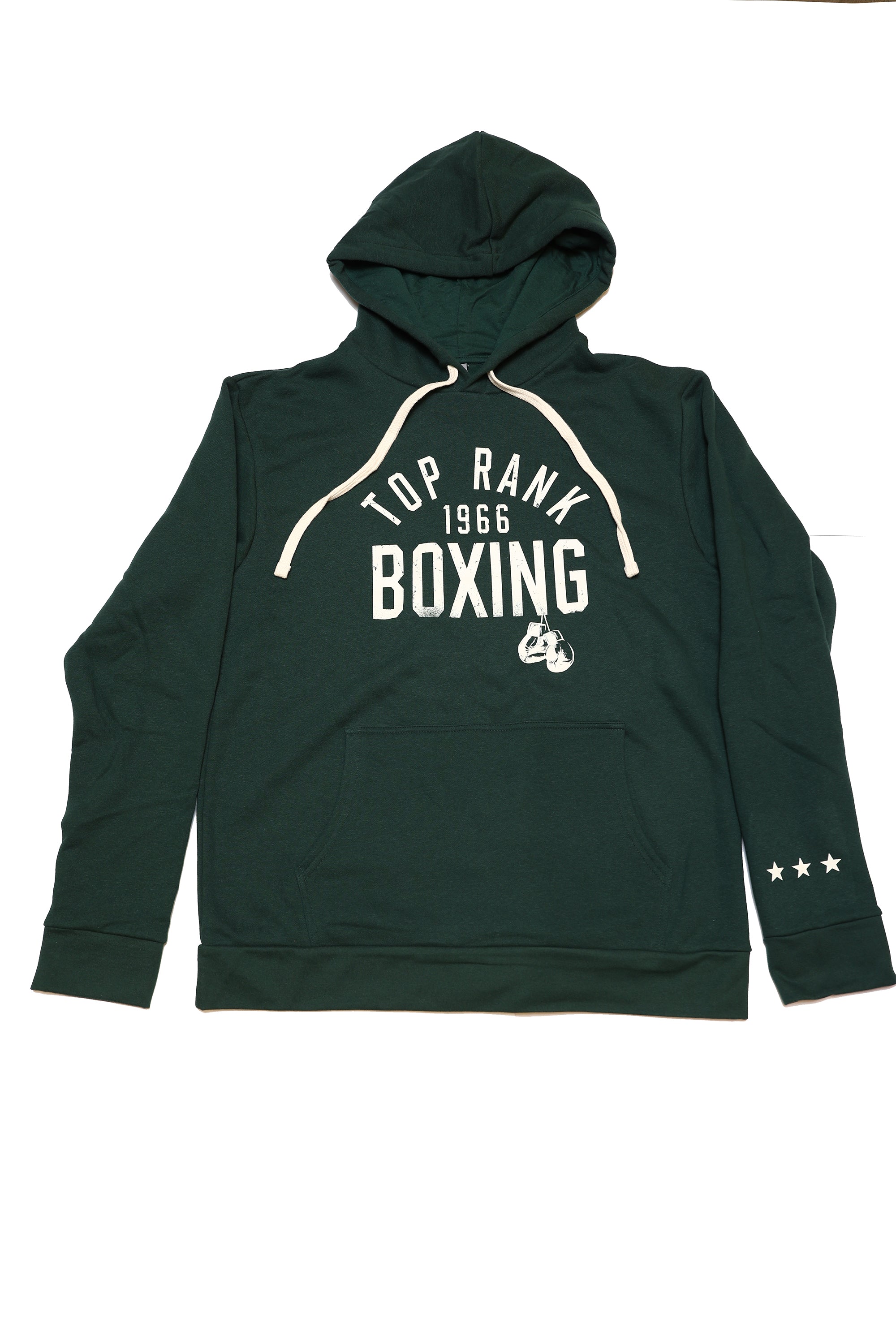 Forest Green Pullover Hoodie | Top Rank Boxing 1966 Official