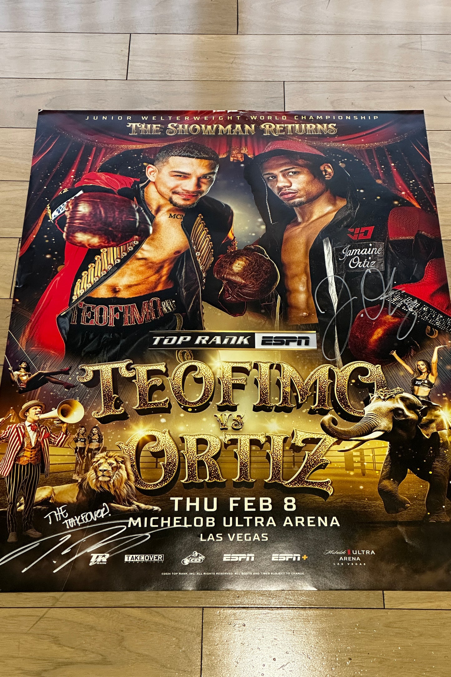 Limited Edition SIGNED Teofimo Lopez vs. Jamaine Ortiz Fight Poster (24x36)