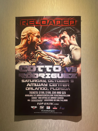 Miguel Cotto vs. Delvin Rodriguez Official Event Poster (24x36)