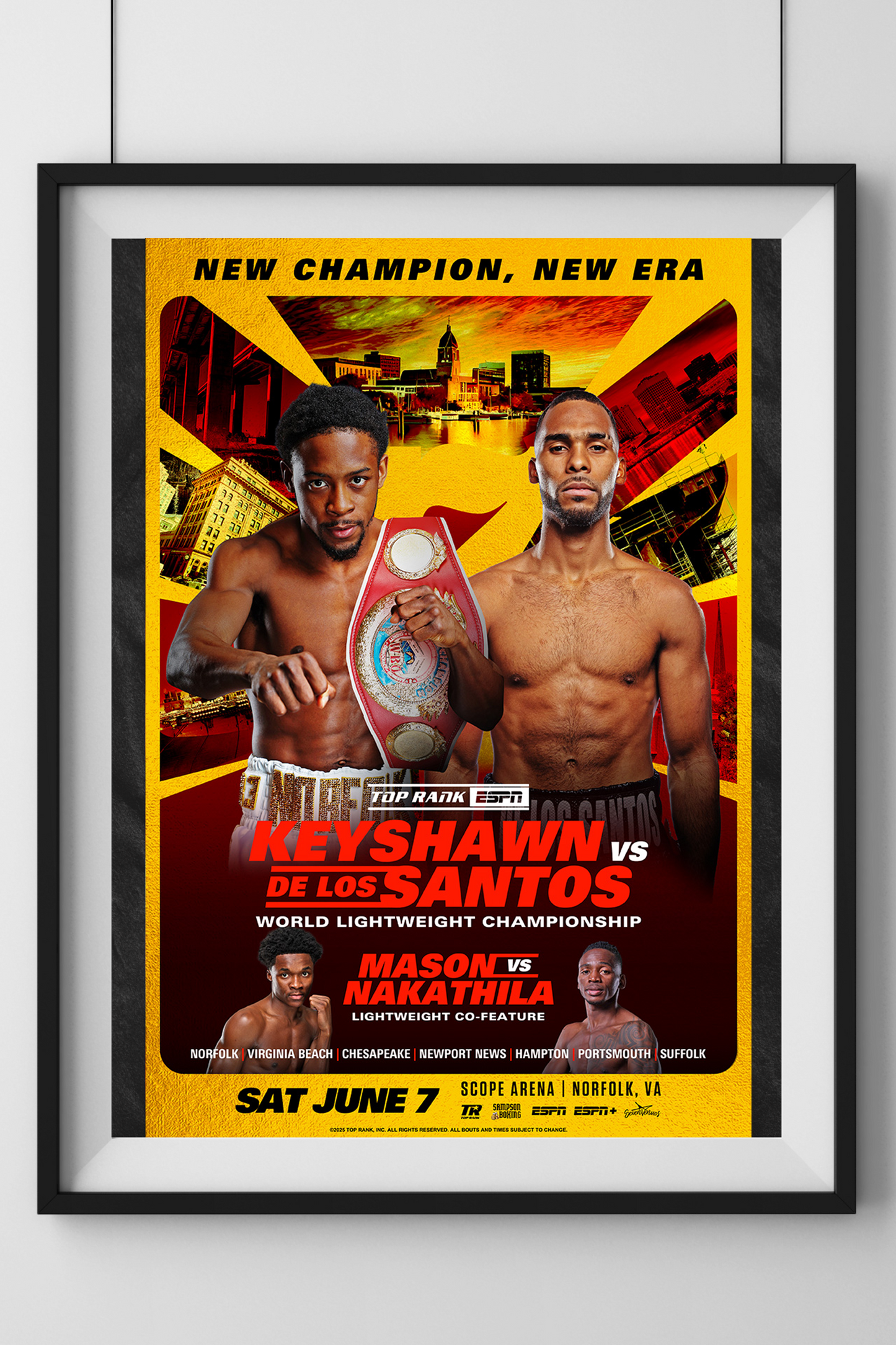 Keyshawn Davis vs Edwin De Los Santos Official Event Poster (24x36)