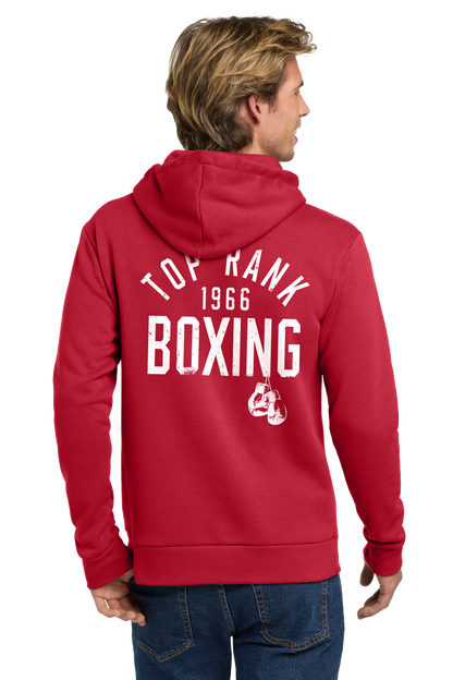 Red Pullover Top Rank Boxing Hoodie