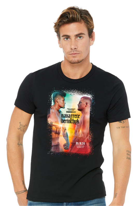 Navarrete vs. Berinchyk official event t-shirt with full-color design.